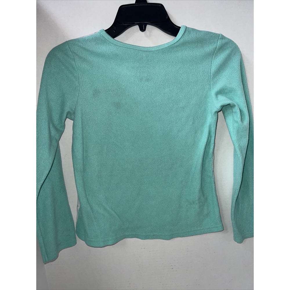 Emoji Shirt Youth 10/12 Teal Long Sleeve Pajama Shirt - Picture 2 of 3